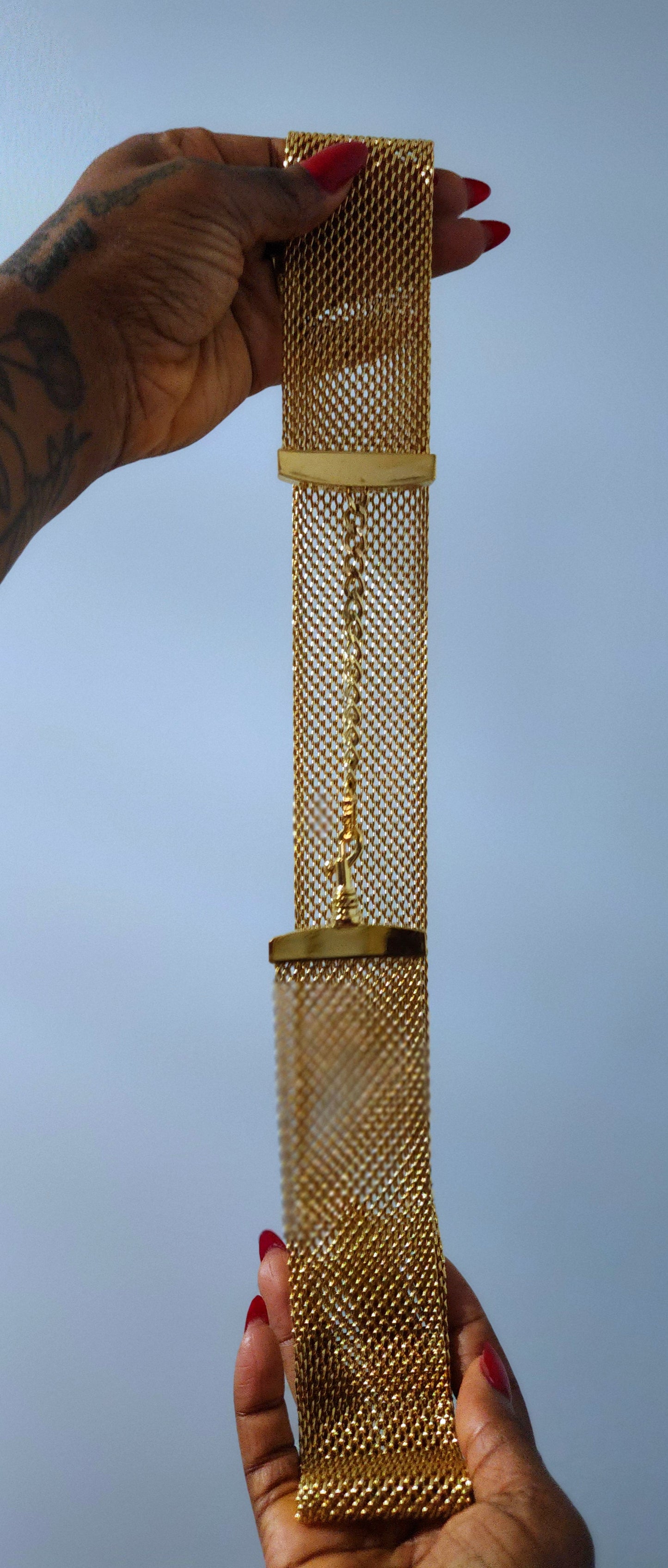 Vintage St. John Gold Mesh Statement Belt