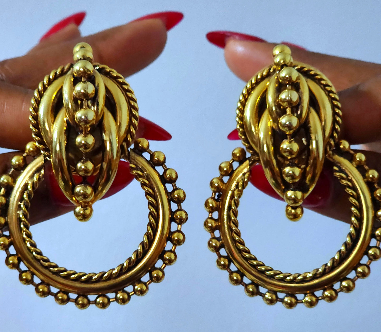 1980s Runway Couture Earrings