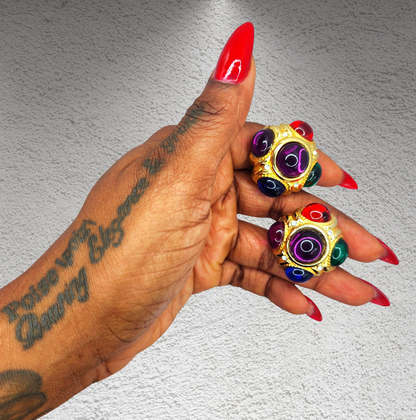 1980s Gripoix-Style Runway Earrings