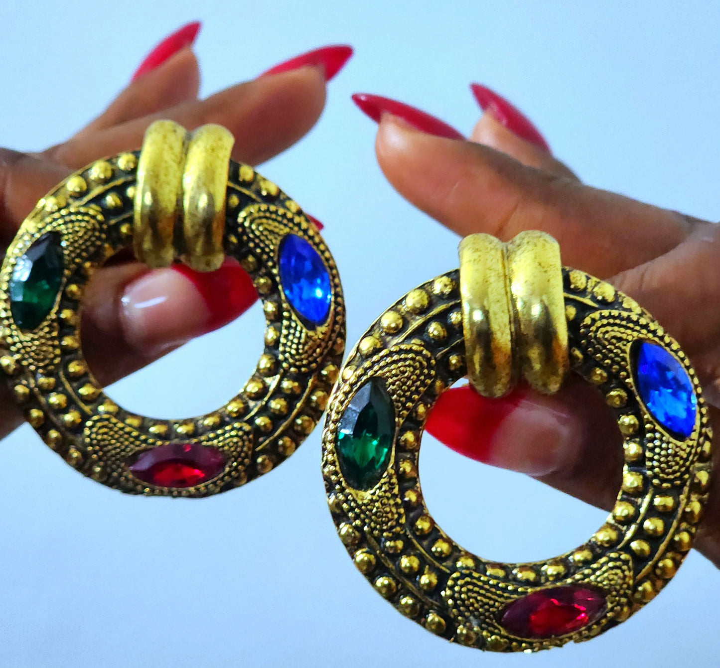 1980s Gripoix-Style Runway Earrings