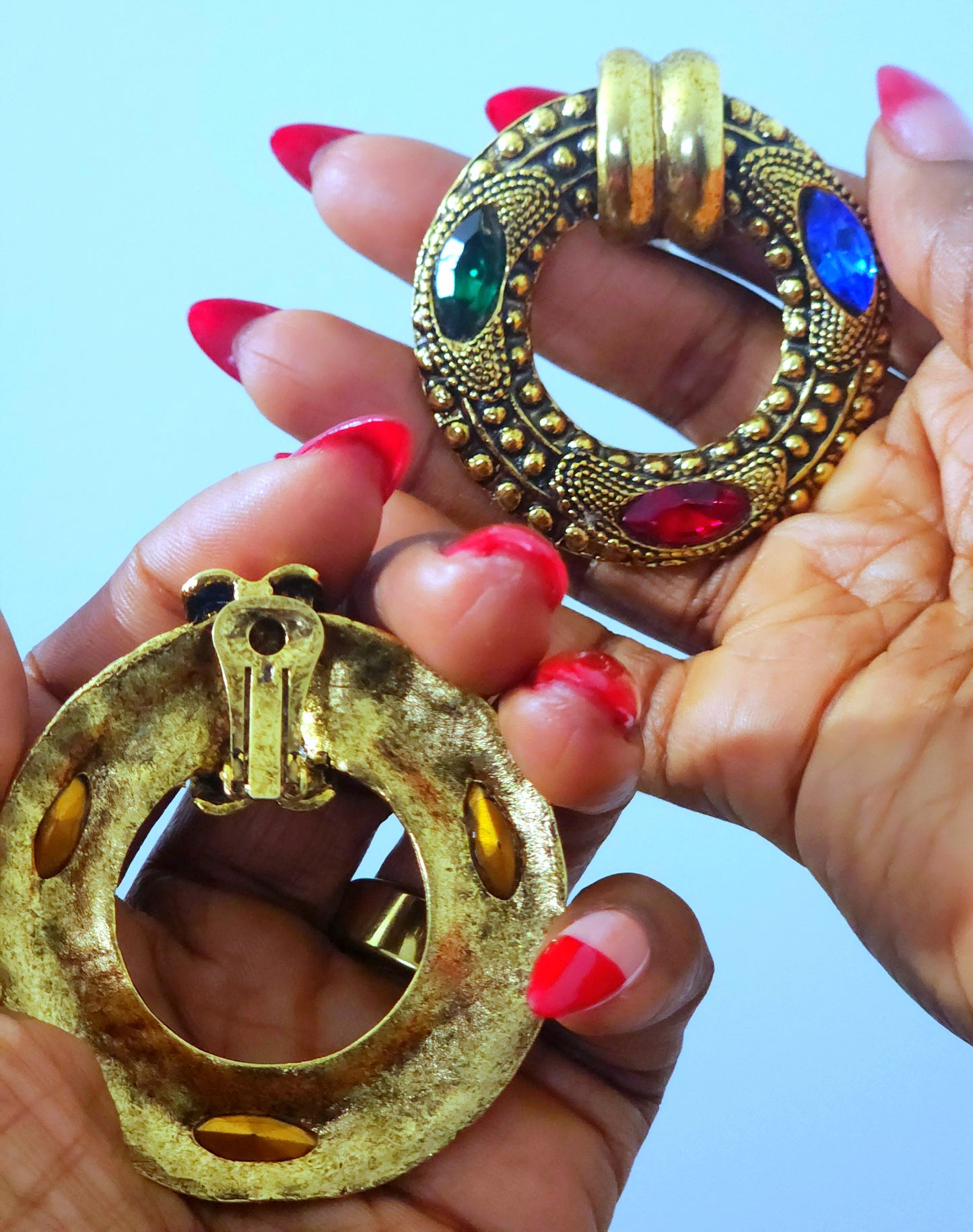 1980s Gripoix-Style Runway Earrings