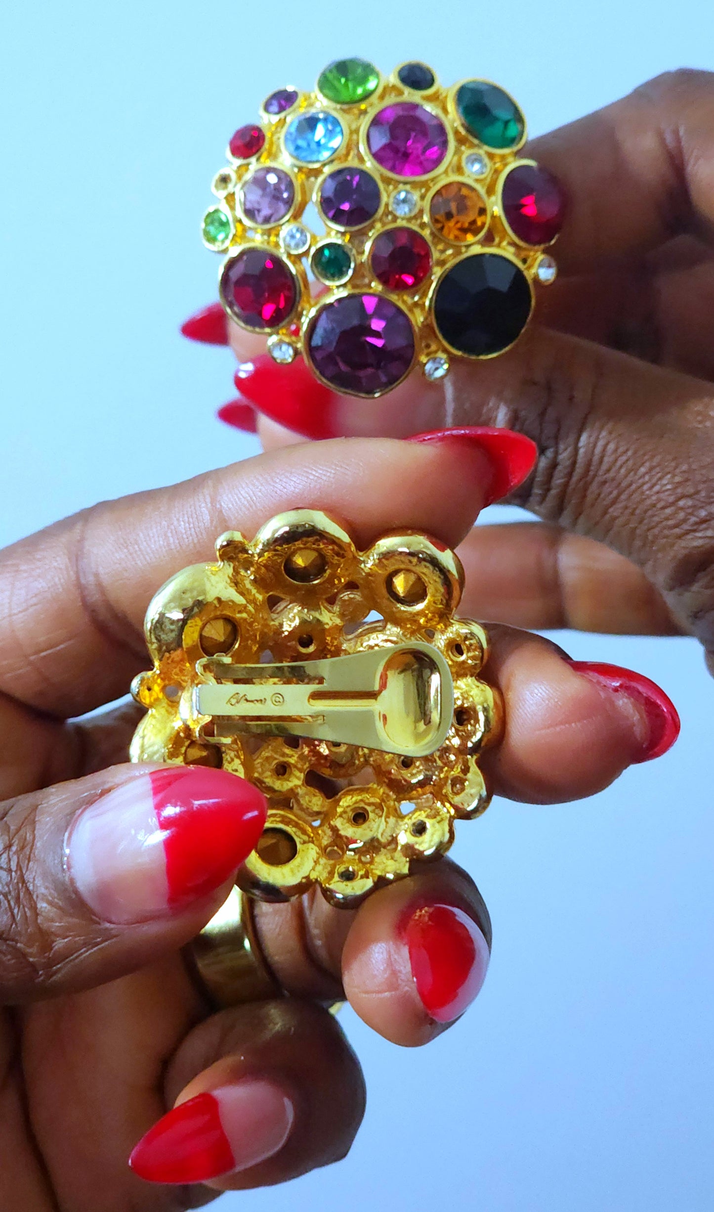 1980s Gripoix-Style Blanca Earrings