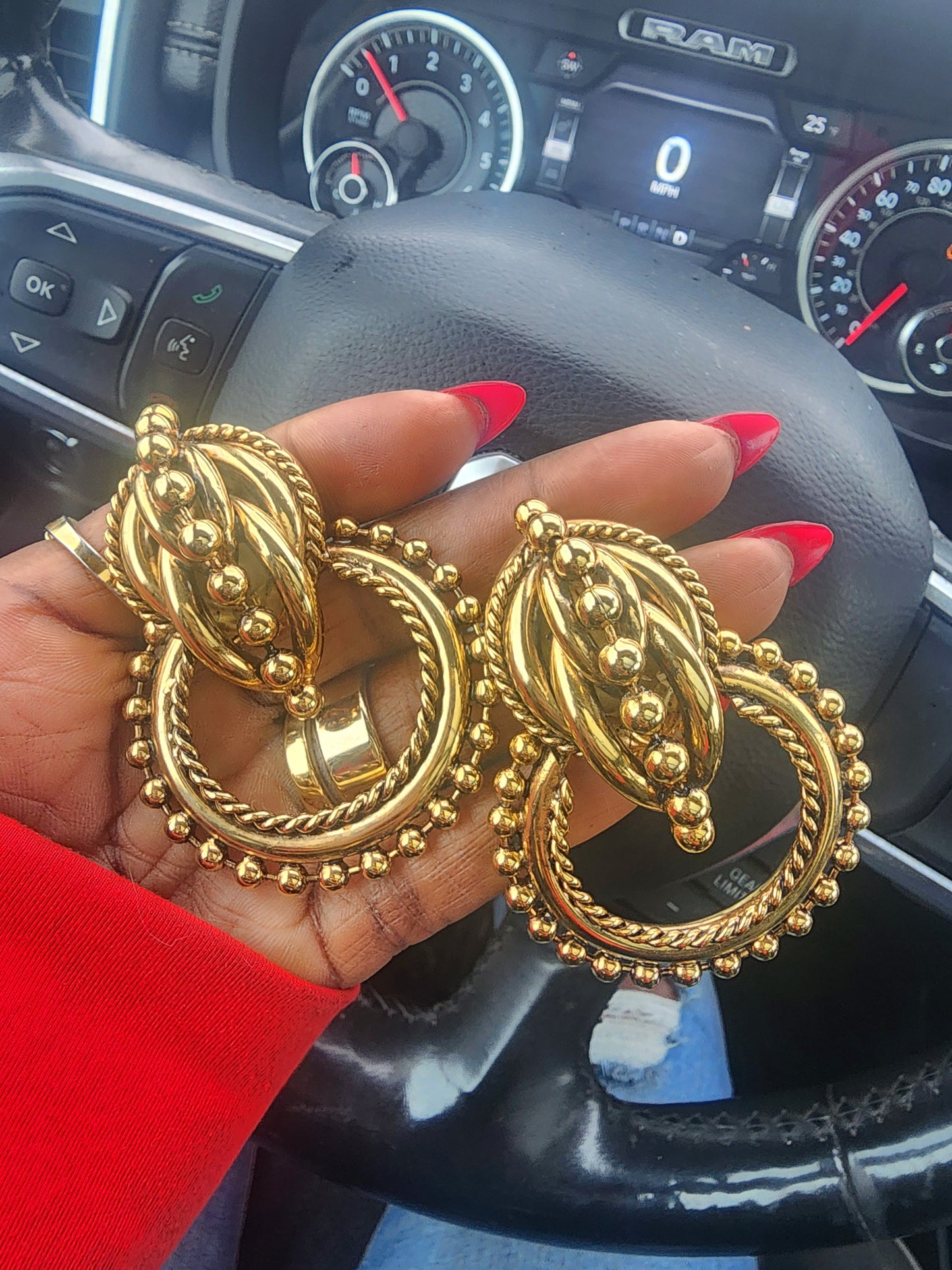 1980s Runway Couture Earrings