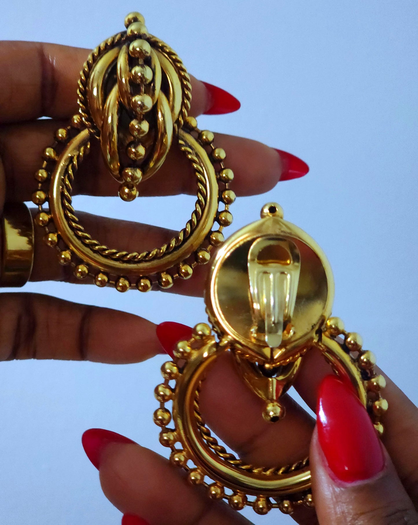 1980s Runway Couture Earrings