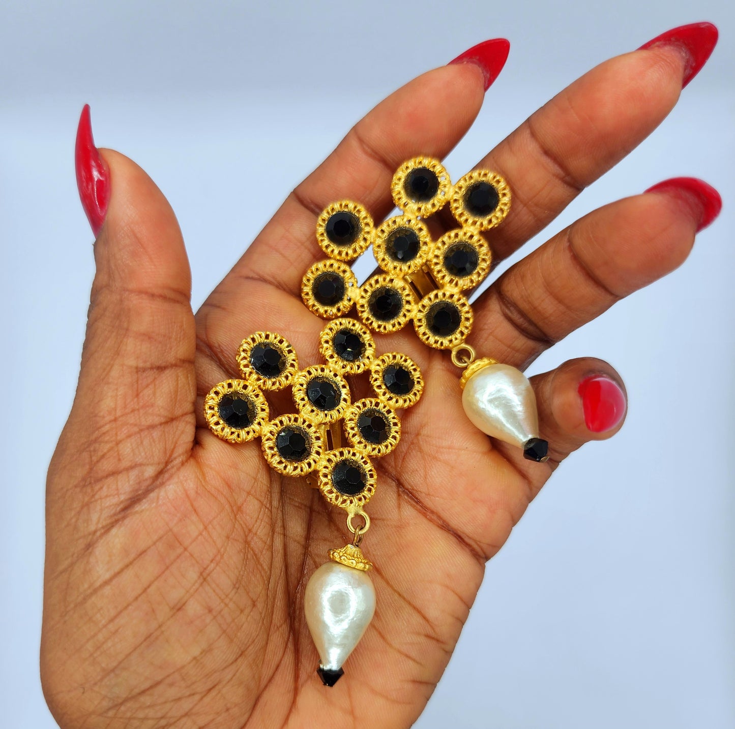1980s Runway Couture Earrings