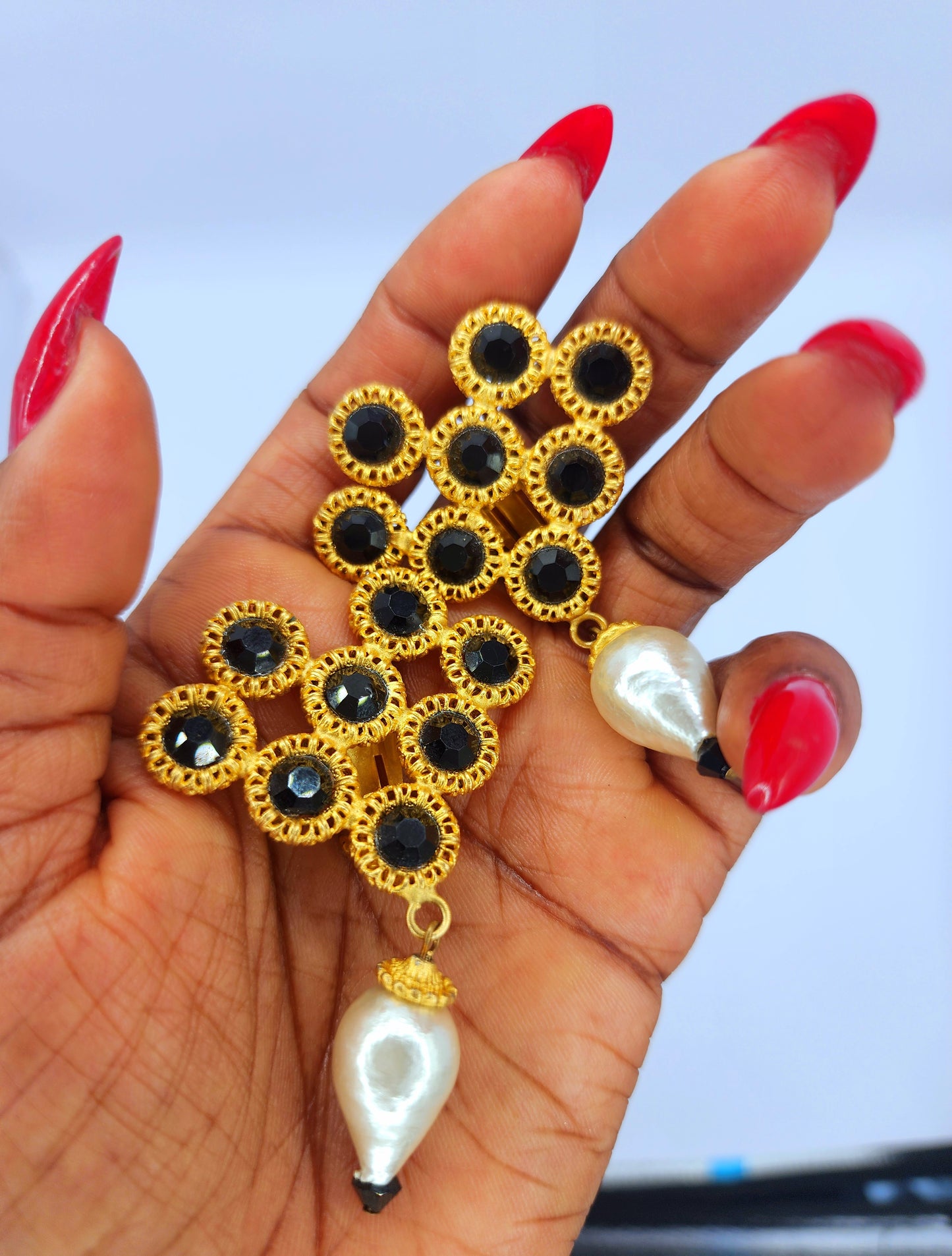 1980s Runway Couture Earrings