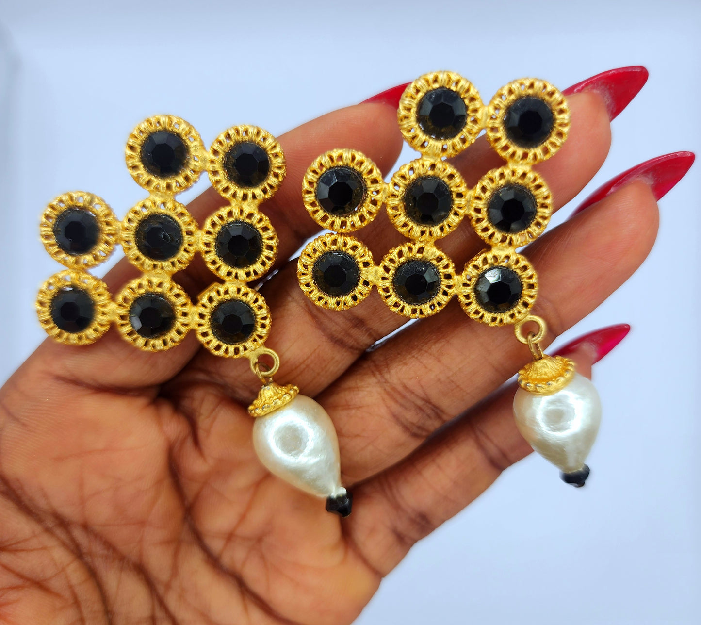1980s Runway Couture Earrings