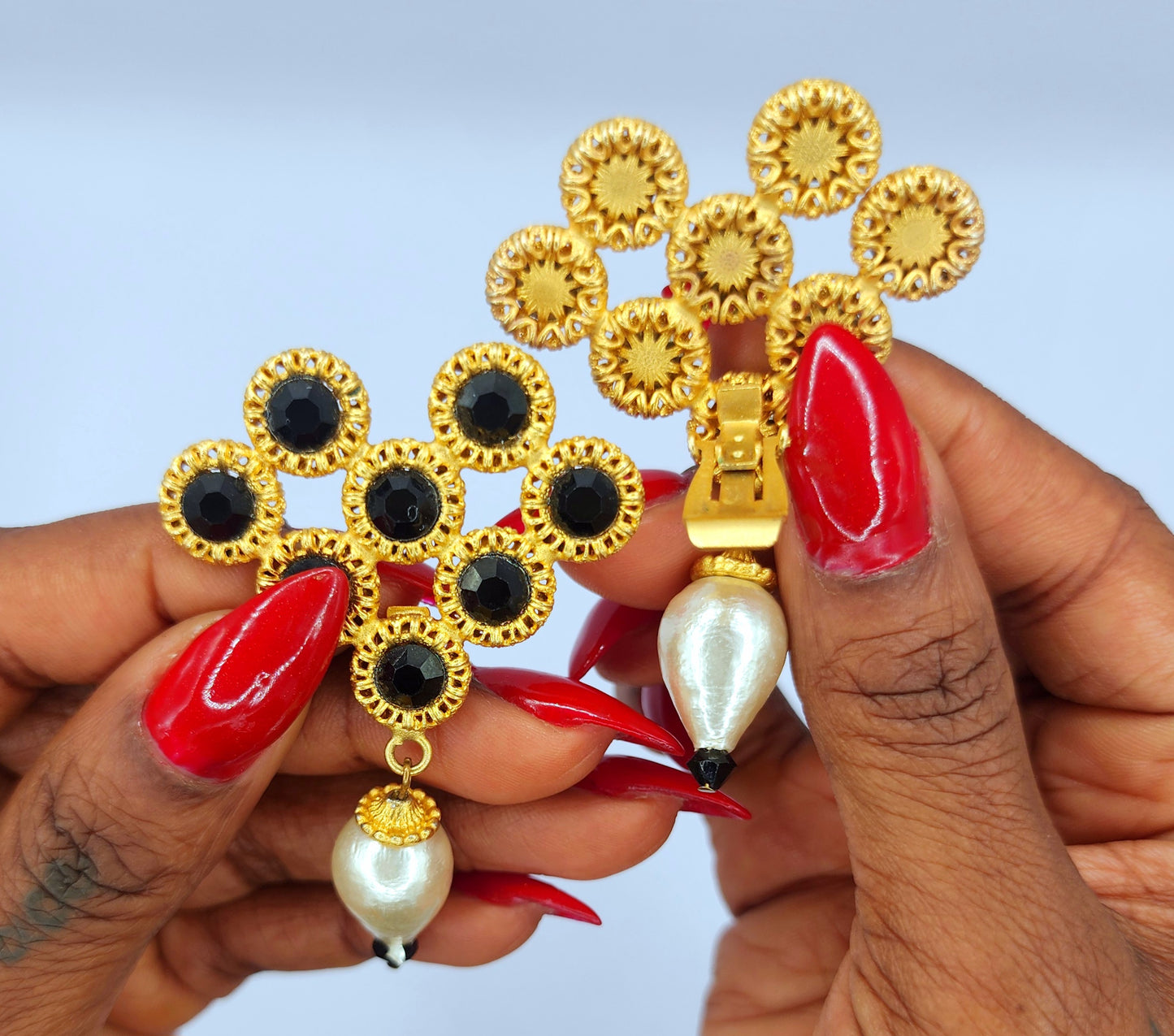 1980s Runway Couture Earrings