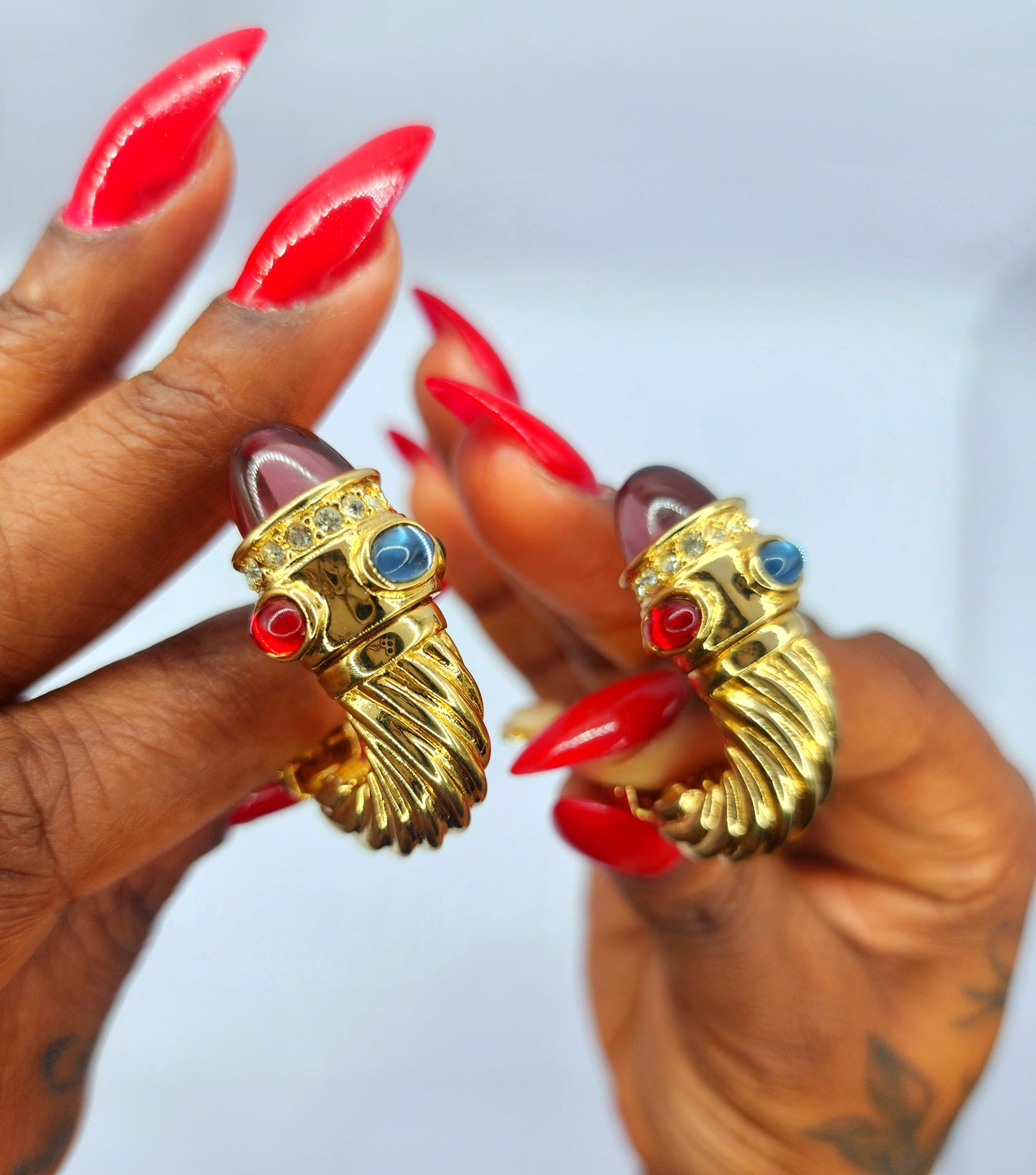 1980s Gripoix-Style Runway Earrings | Unsigned Ciner