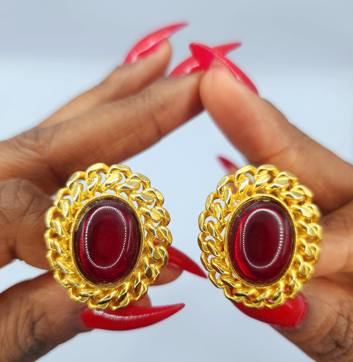 1980s Gripoix-Style Runway Earrings