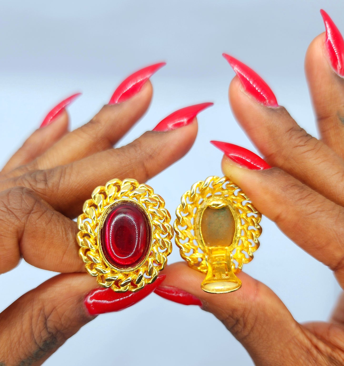 1980s Gripoix-Style Runway Earrings