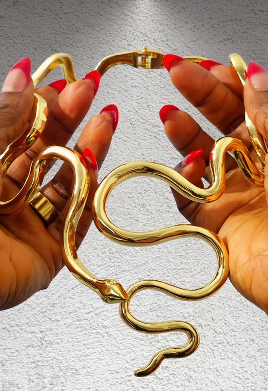 Vintage Snake  Statement Necklace