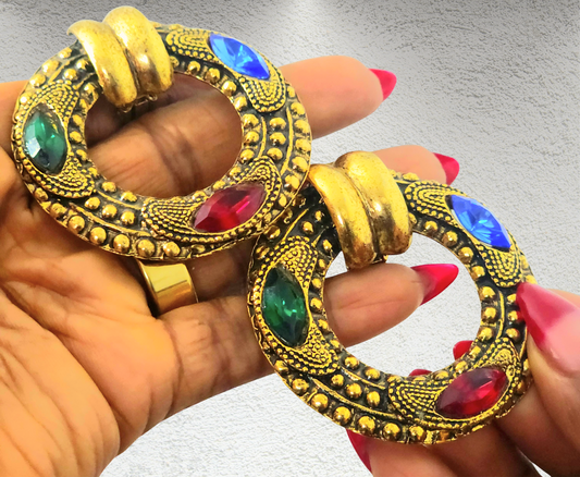 1980s Gripoix-Style Runway Earrings