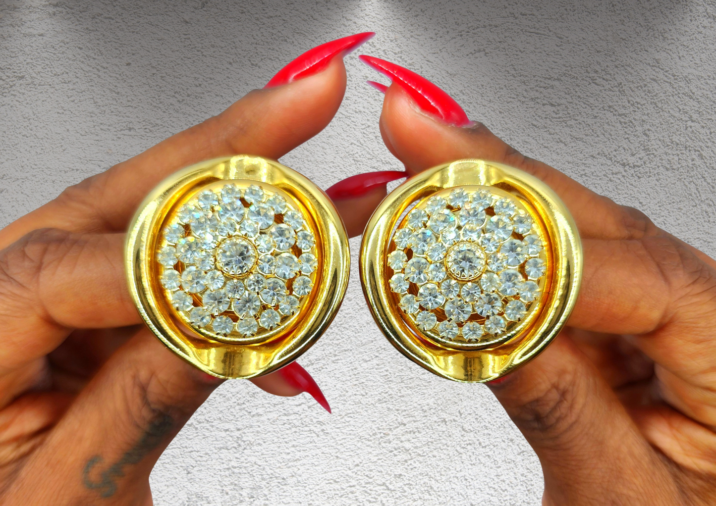 1980s Runway Couture Earrings