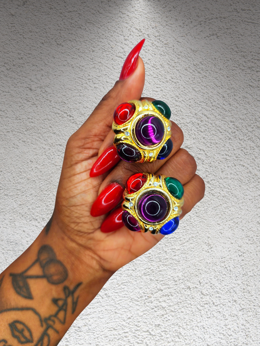 1980s Gripoix-Style Runway Earrings