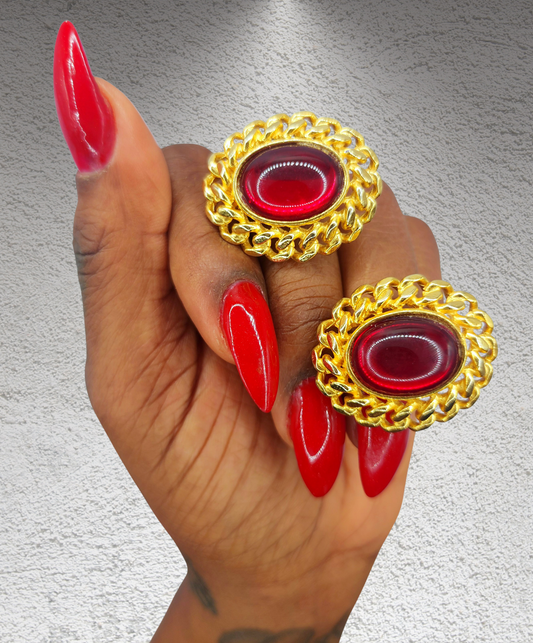 1980s Gripoix-Style Runway Earrings