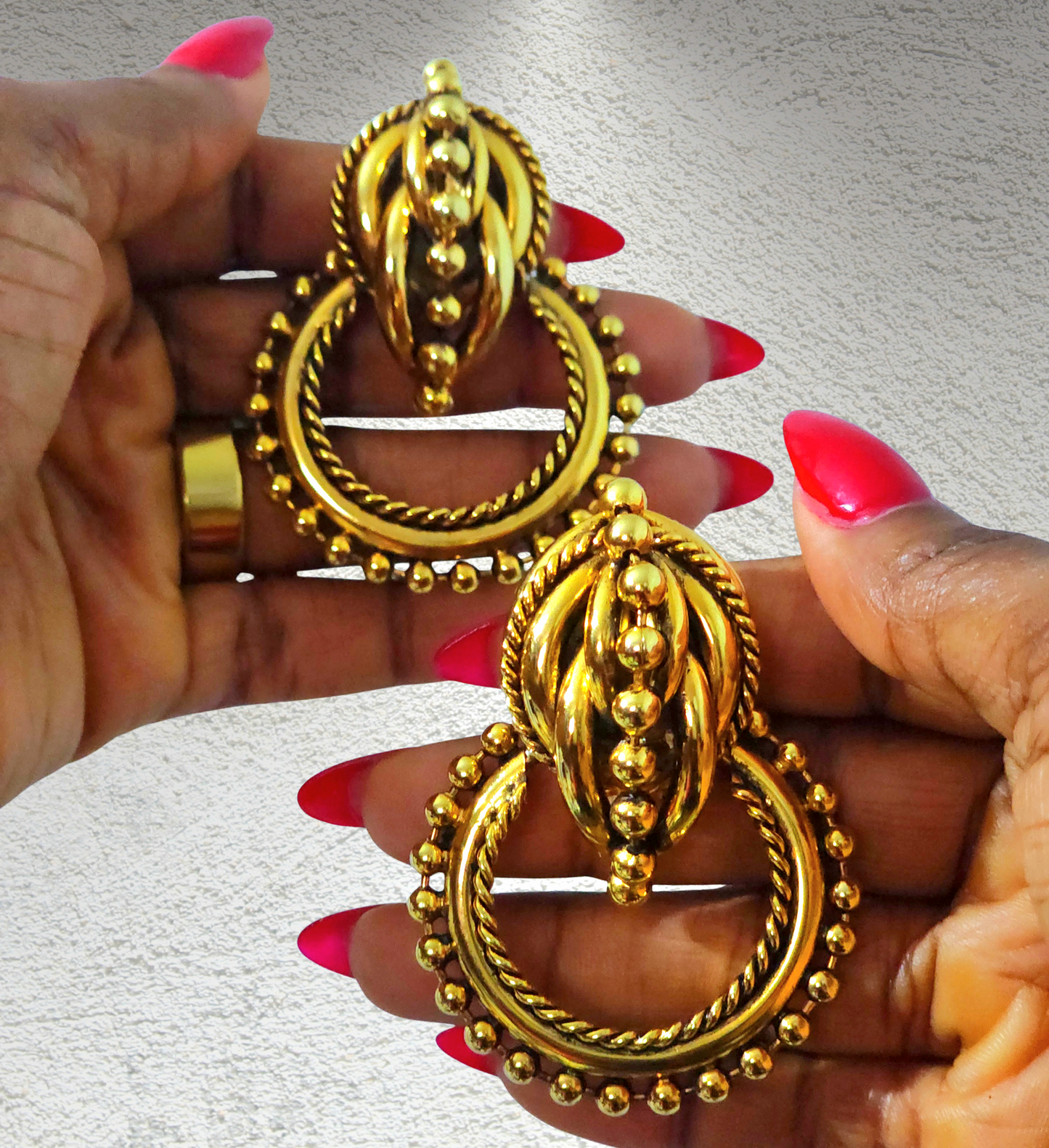 1980s Runway Couture Earrings